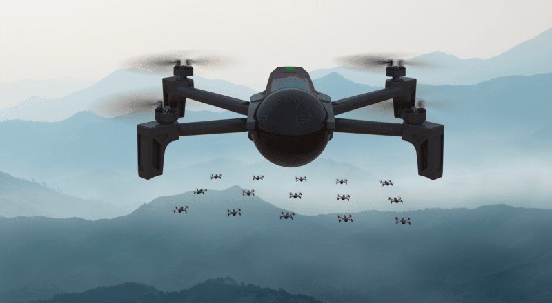 Un essaim de drones testé avec succès dans une forêt surpeuplé